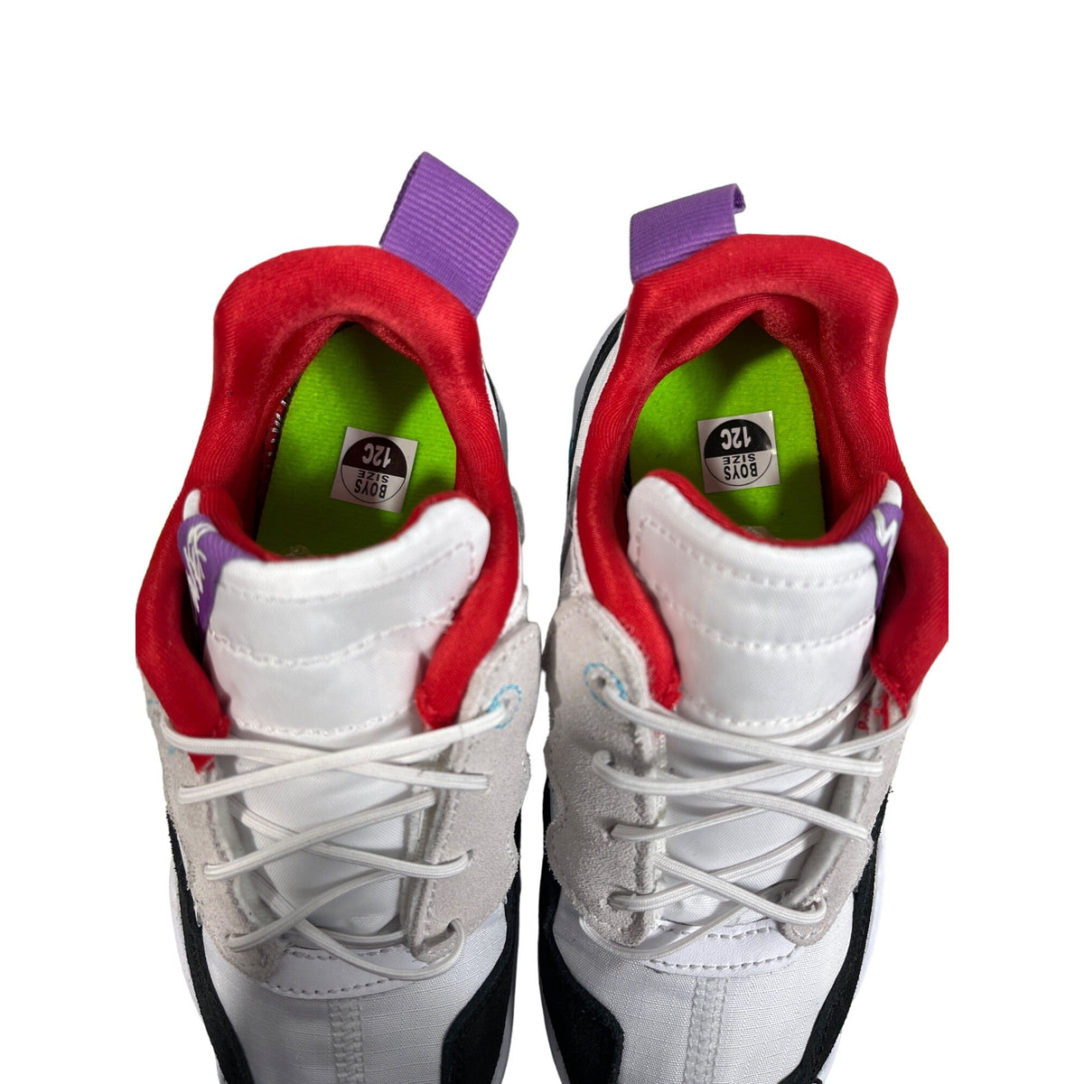 Nike Air Jordan Girl’s White Red MA2 Women Power Sneakers Sz 12C - New