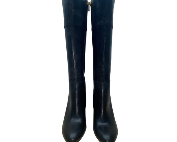 Isolá Womens Black Leather Buckle Accents Heel Cerelia Knee-High Boots Sz 7M