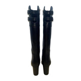Isolá Womens Black Leather Buckle Accents Heel Cerelia Knee-High Boots Sz 7M