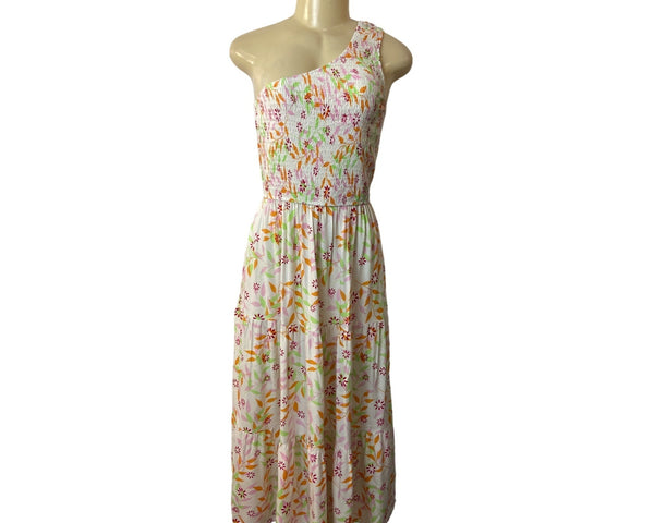 Zesica Women's Multicolor Floral A-Line Maxi Dress Sz M