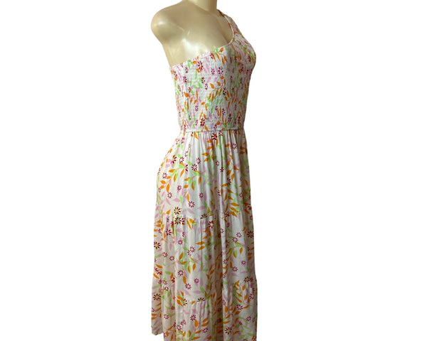 Zesica Women's Multicolor Floral A-Line Maxi Dress Sz M