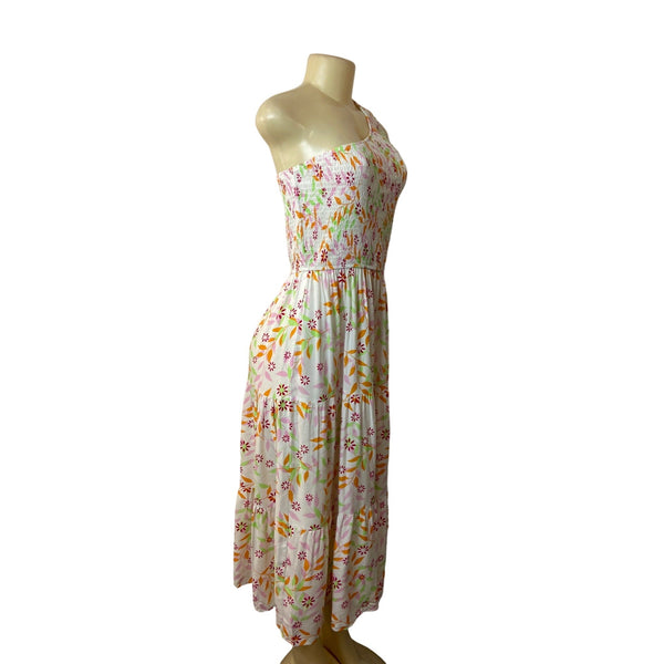 Zesica Women's Multicolor Floral A-Line Maxi Dress Sz M