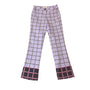 Vivienne Hu Women's Purple Grid Pattern Pants Sz - NWT