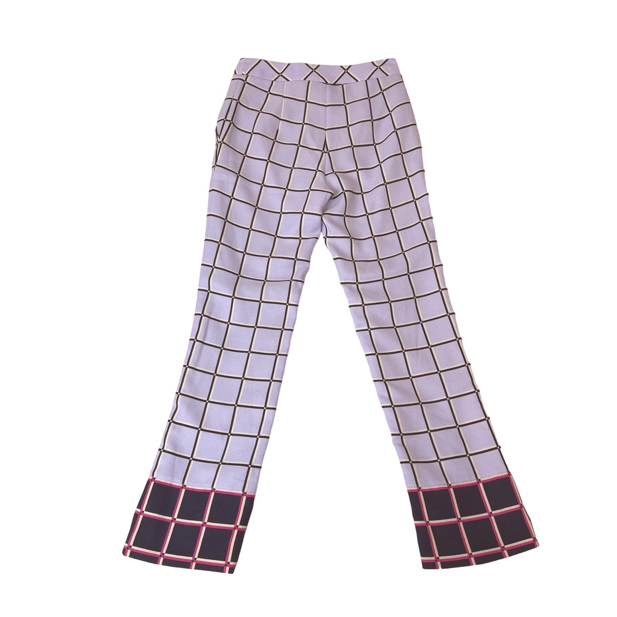 Vivienne Hu Women's Purple Grid Pattern Pants Sz - NWT