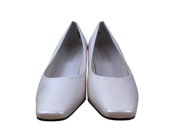 Nordstrom Women’s Rose Leather Block Heel Square Toe Glide Pumps Size 10M