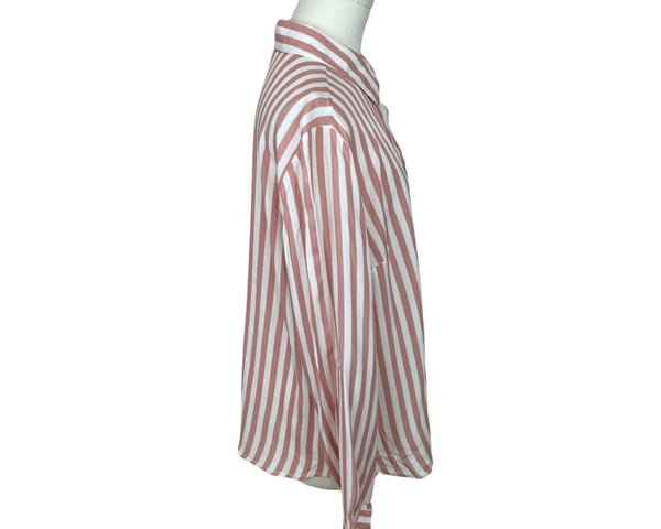 Indigo Rose Striped Button-Down Long Sleeve Shirt With Pocket Sz PXL - New