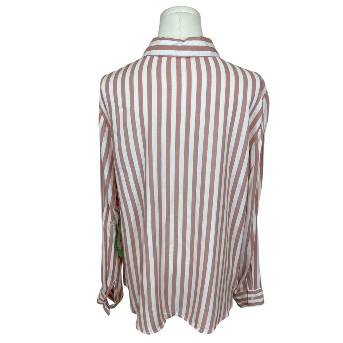Indigo Rose Striped Button-Down Long Sleeve Shirt With Pocket Sz PXL - New