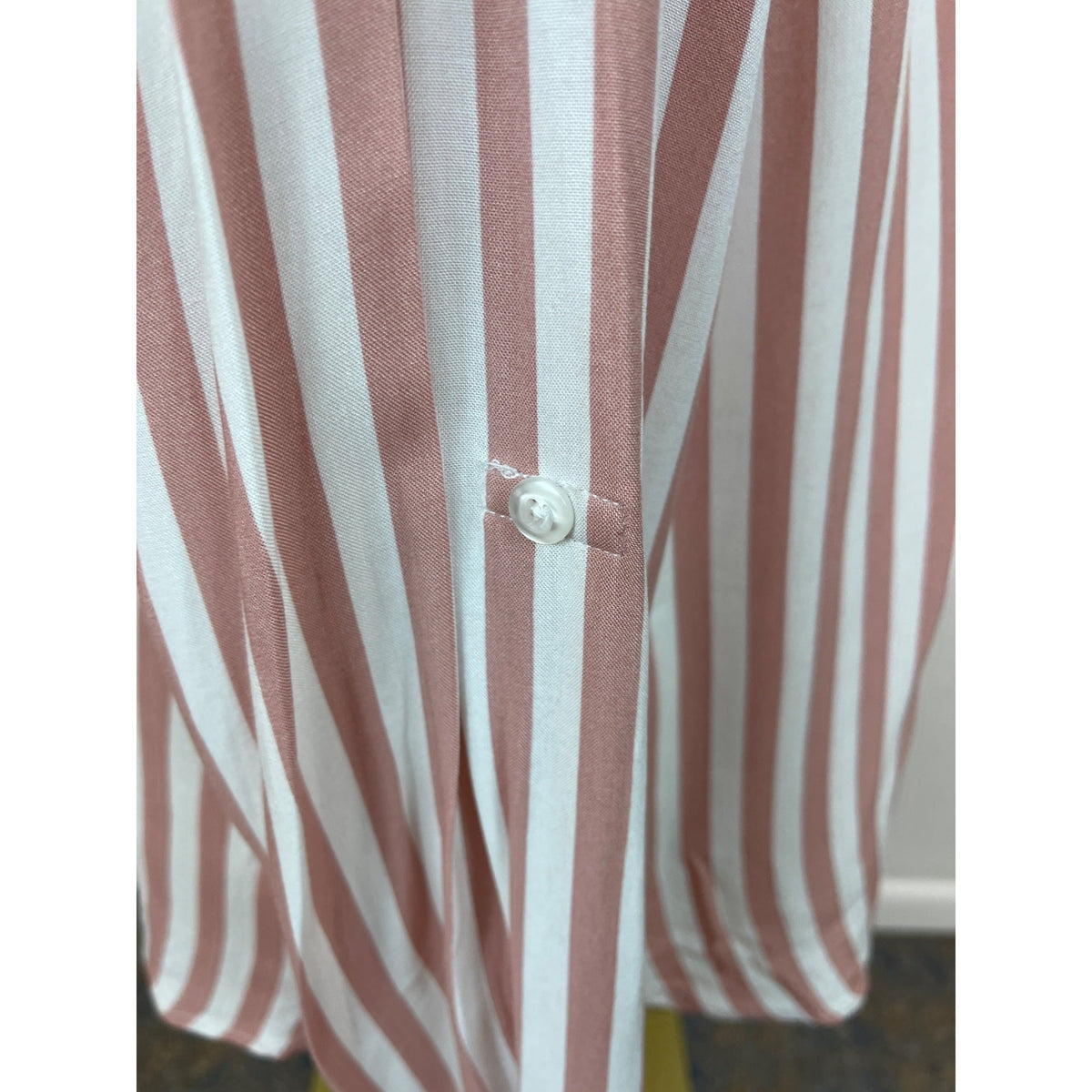 Indigo Rose Striped Button-Down Long Sleeve Shirt With Pocket Sz PXL - New
