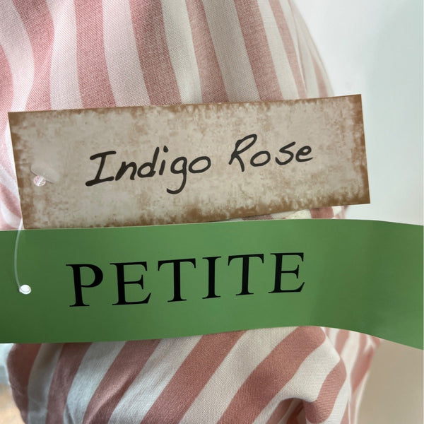 Indigo Rose Striped Button-Down Long Sleeve Shirt With Pocket Sz PXL - New
