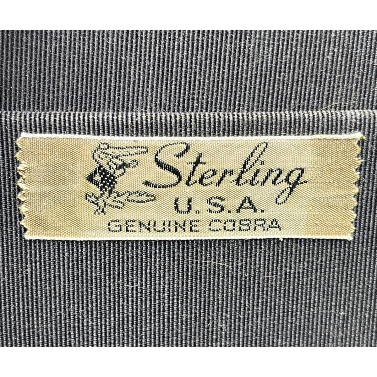 Vintage Sterling Women’s Brown Genuine Cobra Skin Gold Chain Strap Shoulder Bag