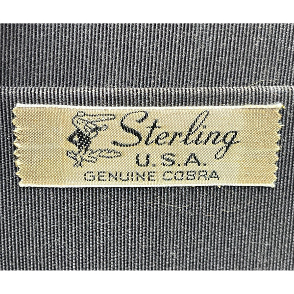 Vintage Sterling Women’s Brown Genuine Cobra Skin Gold Chain Strap Shoulder Bag