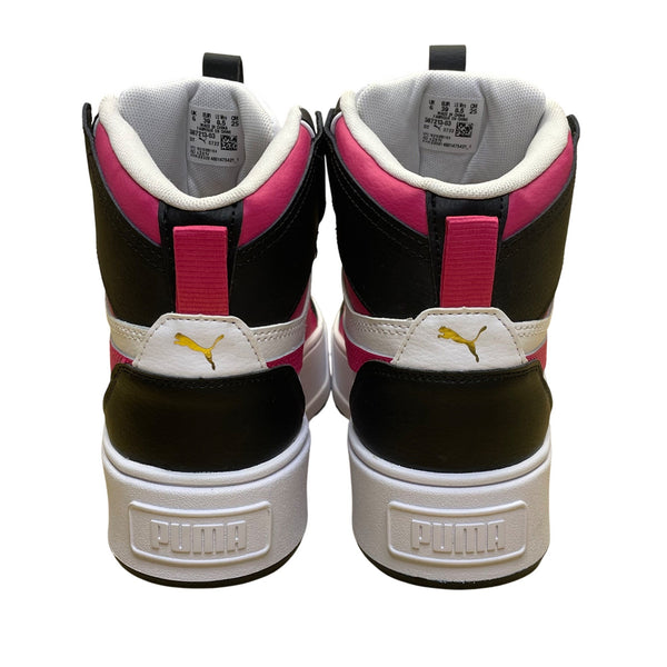 Puma Women’s White Black Pink High-Top Lace-Up Platform Sneakers Size 8.5
