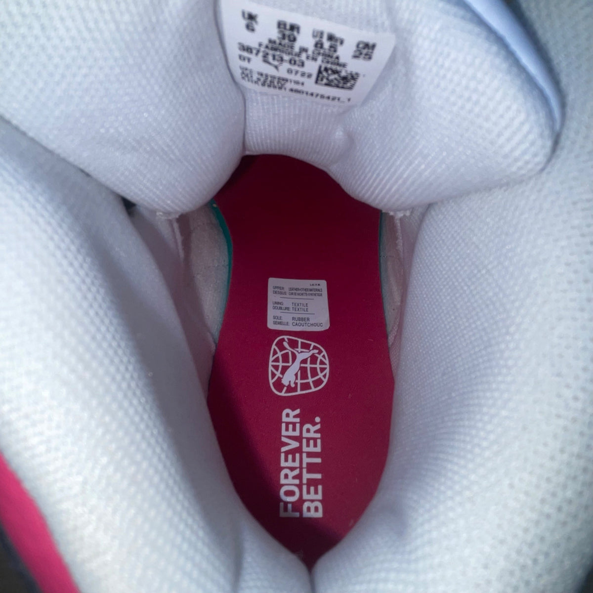 Puma Women’s White Black Pink High-Top Lace-Up Platform Sneakers Size 8.5