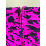 Vintage Lauren Alexander Strapless Pink & Black Ruched Bodycon Dress Size 8
