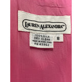 Vintage Lauren Alexander Strapless Pink & Black Ruched Bodycon Dress Size 8