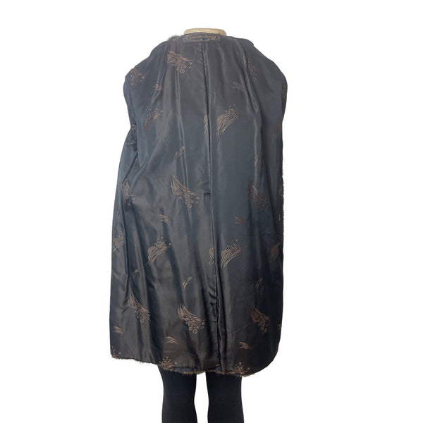 Gartenhaus Dark Brown Fur Coat Genuine Mink Mid Length Luxury Outerwear