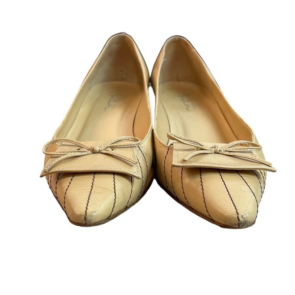 Classiques Entier Women's Beige Leather Kitten Heels Sz 8.5 - EUC