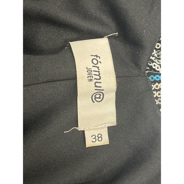 Fórmul@ Joven Blue & Silver Sequin Mini Dress Size 38