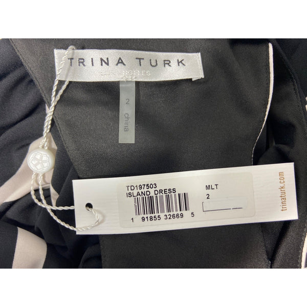 Trina Turk Women's Black & White Shift Dress Sz 2 - NWT