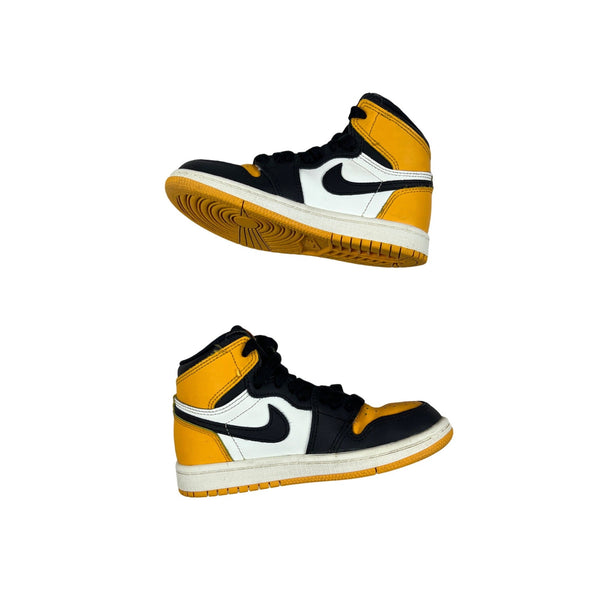 Nike Boys Air Jordan Yellow High Top Sneakers Sz 12C