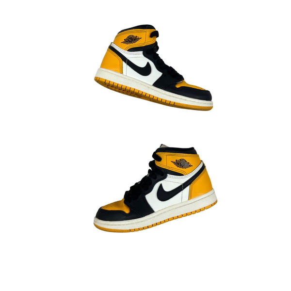 Nike Boys Air Jordan Yellow High Top Sneakers Sz 12C