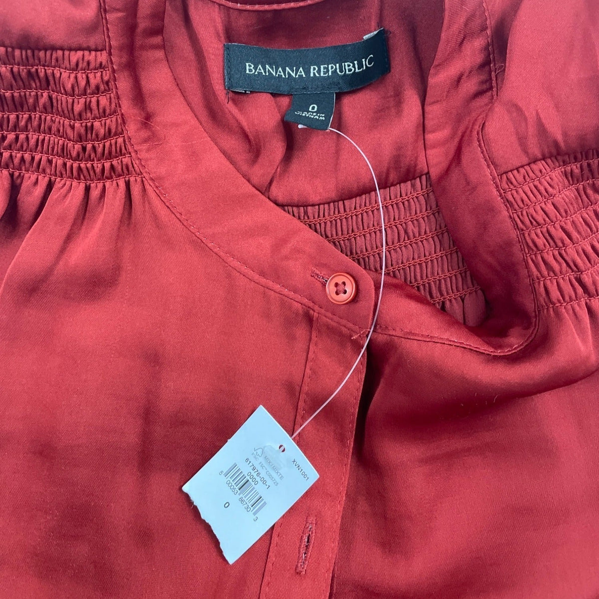 Banana Republic Womens Red Sleeveless Button-Front Maxi Dress Size 0- New