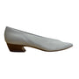 Via Spiga Off White Calf Leather Pina Pointed Toe Low Kitten Heel Pumps Sz 8.5M