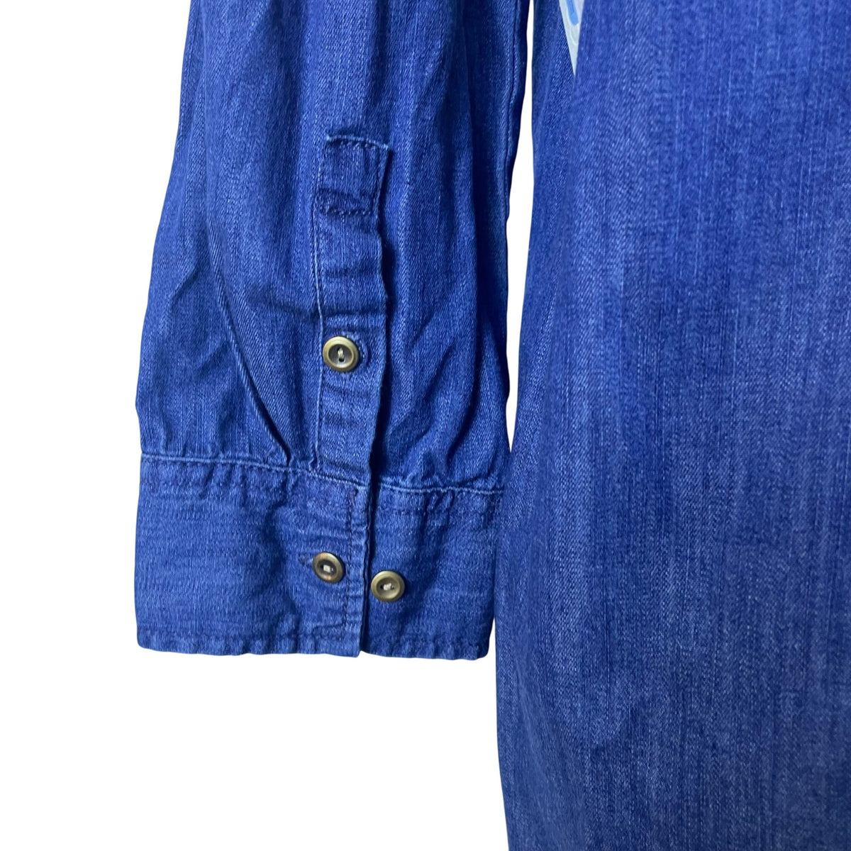 Carry On River Blues Women’s Blue Chambray Long Sleeve Tunic Shirt Size XL - New