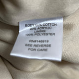 Freshman 1996 Women's Beige Strethcable Knit Bodycon Dress With V-Neck Size S