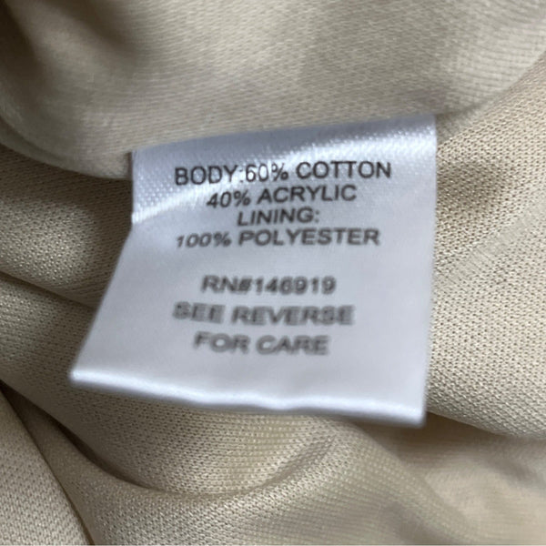 Freshman 1996 Women's Beige Strethcable Knit Bodycon Dress With V-Neck Size S
