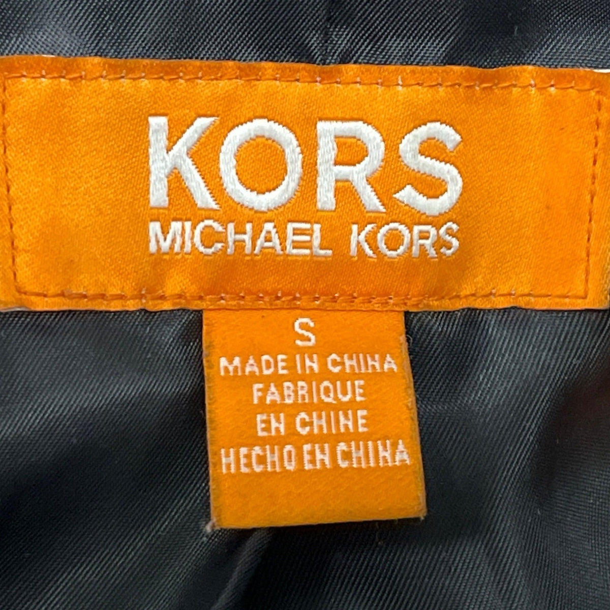Michael Kors Womens Black Classic Leather Zip-Up Jacket Sz S