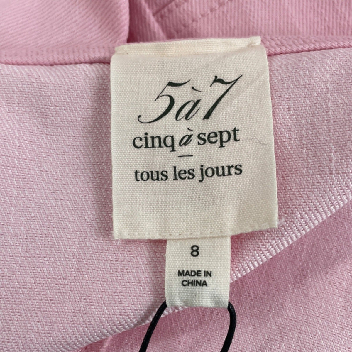 5a7 Pink Button-Front Mini Dress With Tie Straps & Pockets Size 8 - New