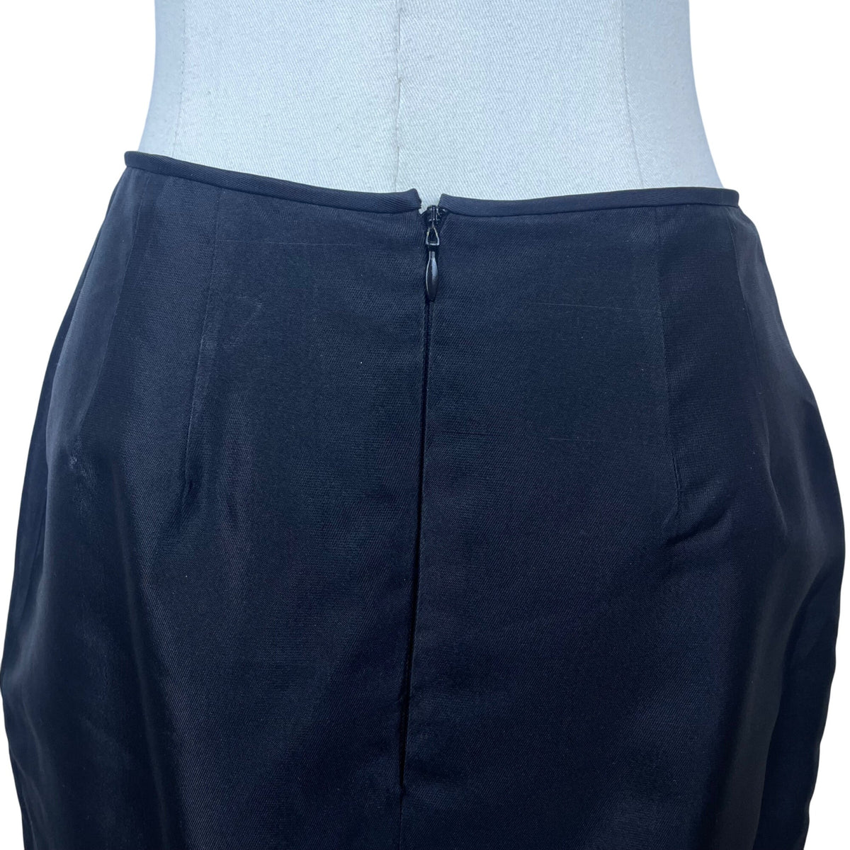 Pamela Dennis Womens Black Silk Pencil Skirt Elegant Couture Design Size 8