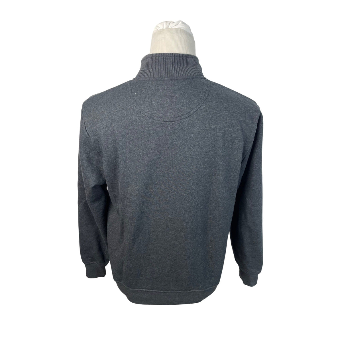 Orvis Mens Gray 1/4 Zip Pullover Sweatshirt With Ribbed Collar Size M