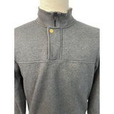 Orvis Mens Gray 1/4 Zip Pullover Sweatshirt With Ribbed Collar Size M
