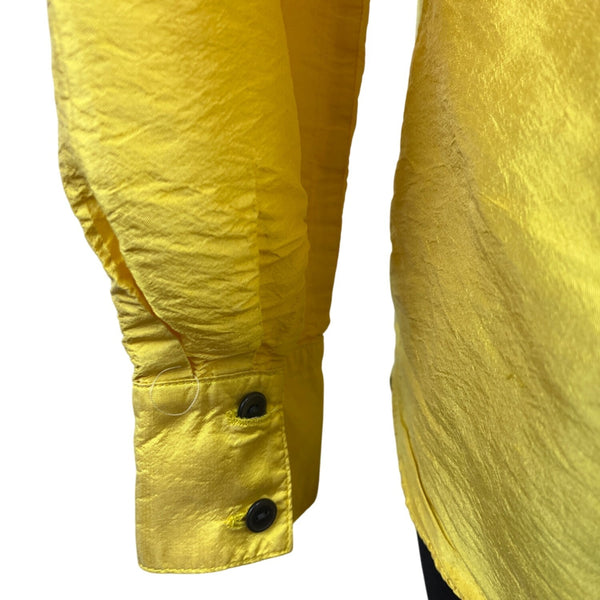 Neiman Marcus Exclusive Yellow Blouse Long Sleeve Button Up Style