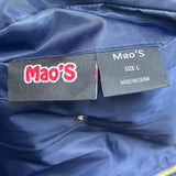 Men's Mao’s Eagle Blue and Orange Bomber Jacket Sz L - NWT