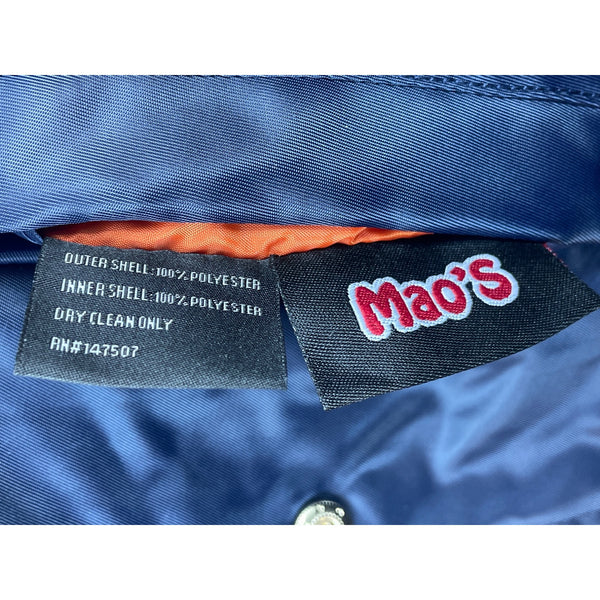 Men's Mao’s Eagle Blue and Orange Bomber Jacket Sz L - NWT