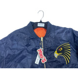 Men's Mao’s Eagle Blue and Orange Bomber Jacket Sz L - NWT