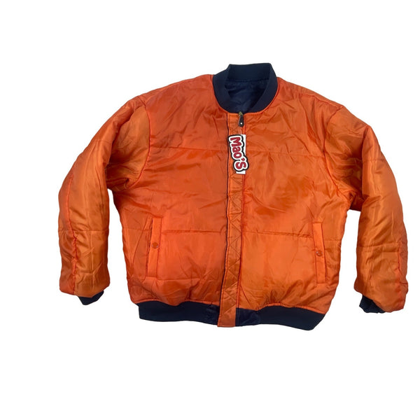 Men's Mao’s Eagle Blue and Orange Bomber Jacket Sz L - NWT