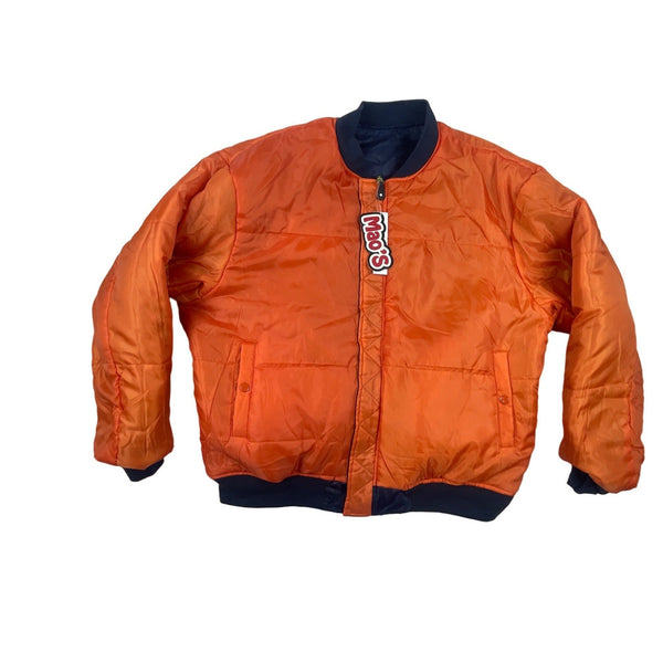 Men's Mao’s Eagle Blue and Orange Bomber Jacket Sz L - NWT