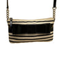 Kate Spade New York Black & Beige Patent Leather Bow Accent Crossbody Bag Sz S
