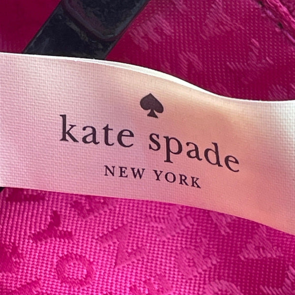 Kate Spade New York Black & Beige Patent Leather Bow Accent Crossbody Bag Sz S