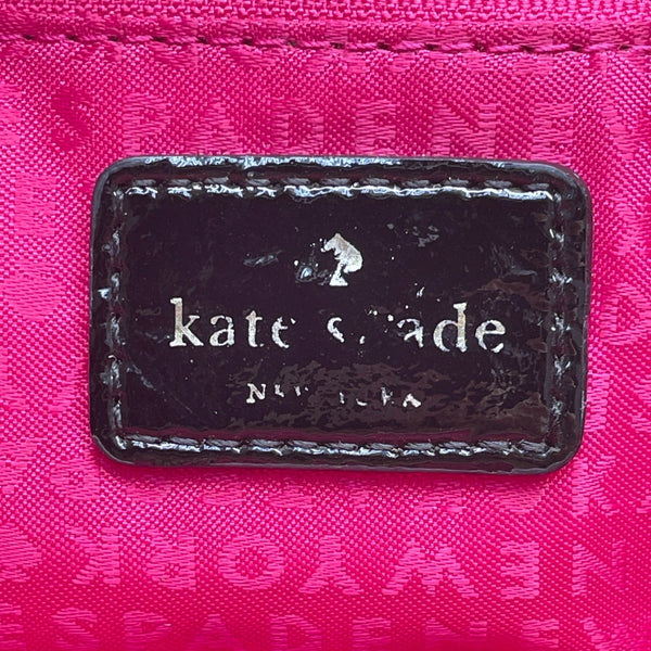 Kate Spade New York Black & Beige Patent Leather Bow Accent Crossbody Bag Sz S