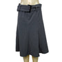 Grace Elements Women's Gray A Line Midi Skirt With Belt Size 6