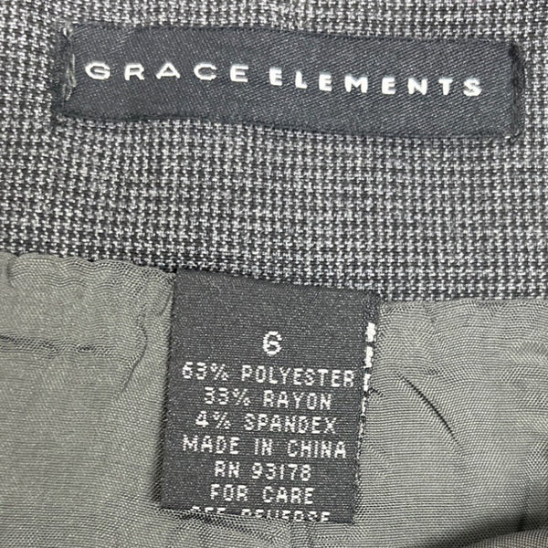 Grace Elements Women's Gray A Line Midi Skirt With Belt Size 6