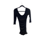 Forever 21 Women’s Black Ruched Bodycon Dress With Three-Quarter Sleeves Size Small