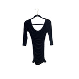 Forever 21 Women’s Black Ruched Bodycon Dress With Three-Quarter Sleeves Size Small