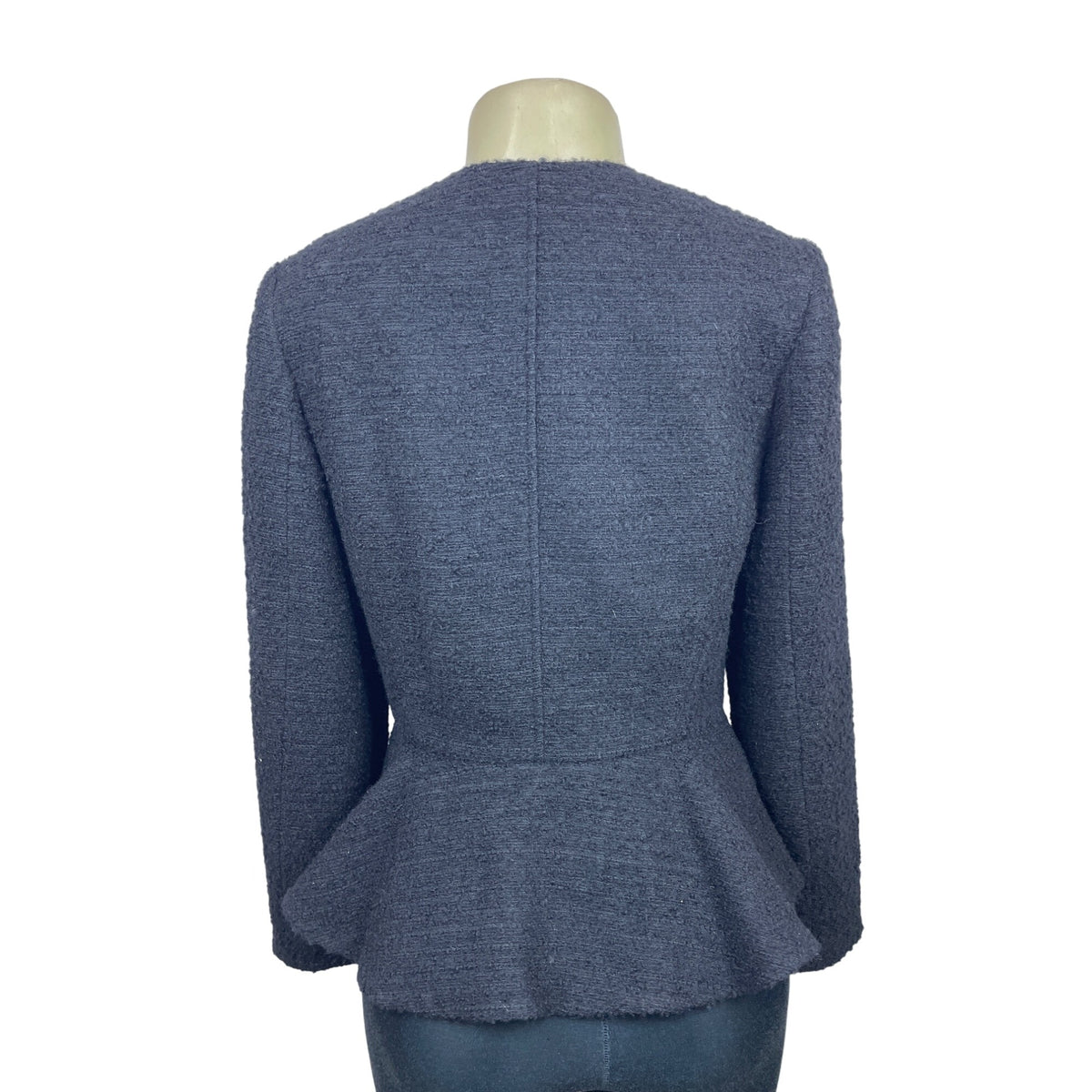 Michael Kors Women Black Zip Up Collarless Coat Size 8