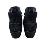 Collette Cheryl Black Suede Ankle Boots Womens With Side Zipper Size 8 - NEW